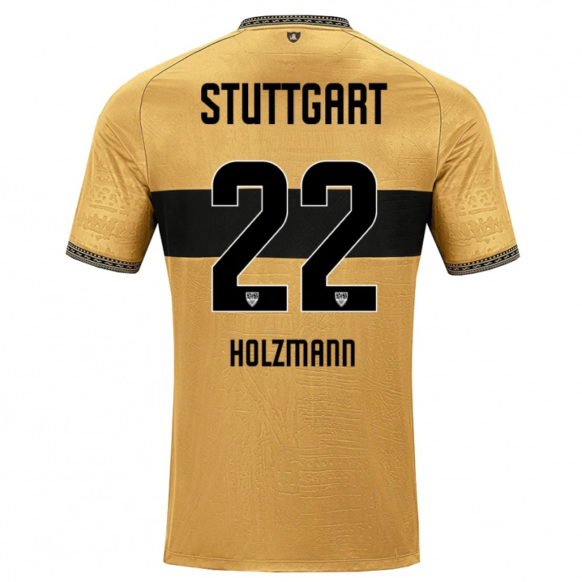 Danxen Niño Camiseta Lucas Holzmann #22 Blanco Negro Marrón 2ª Equipación 2026/27 La Camisa