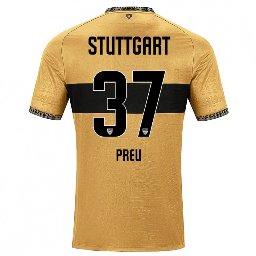 Danxen Niño Camiseta David Preu #37 Blanco Negro Marrón 2ª Equipación 2026/27 La Camisa