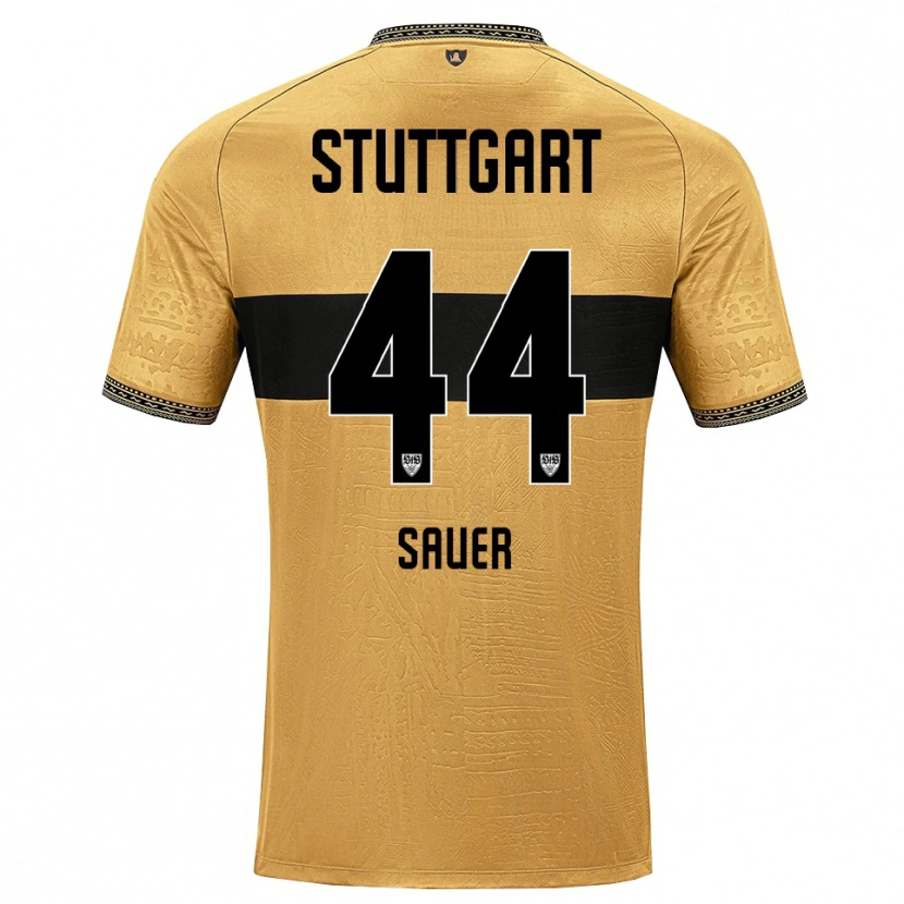 Danxen Niño Camiseta Leo Sauer #44 Blanco Negro Marrón 2ª Equipación 2026/27 La Camisa