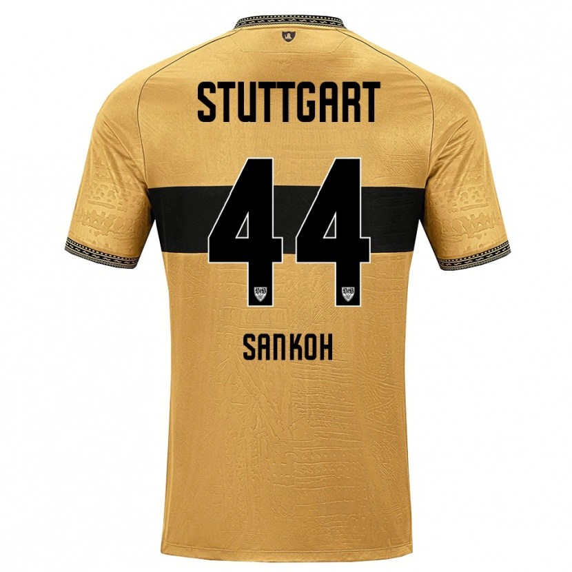 Danxen Niño Camiseta Mohamed Sankoh #44 Blanco Negro Marrón 2ª Equipación 2026/27 La Camisa