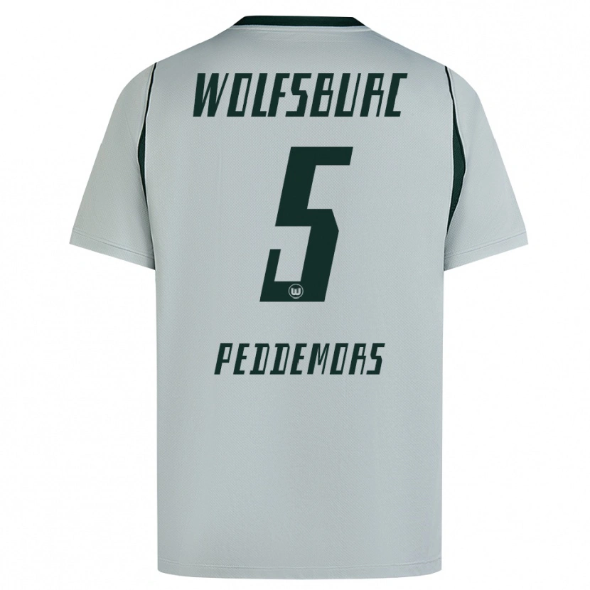 Danxen Niño Camiseta Ella Peddemors #5 Verde Gris 2ª Equipación 2026/27 La Camisa