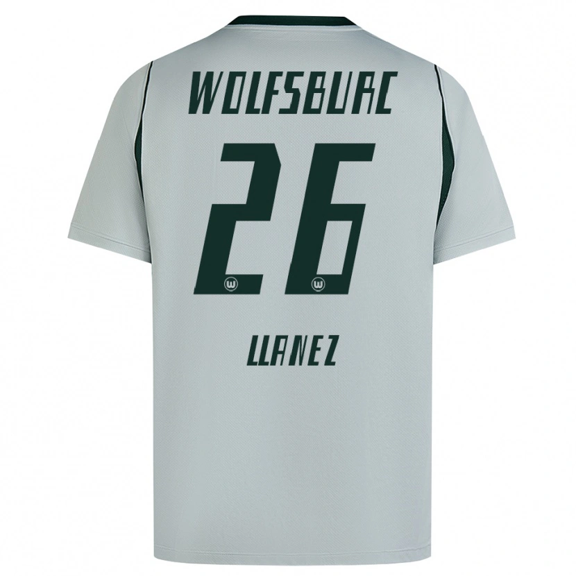Danxen Niño Camiseta Ulysses Llanez #26 Verde Gris 2ª Equipación 2026/27 La Camisa