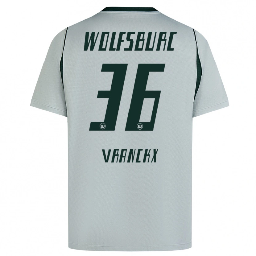 Danxen Niño Camiseta Aster Vranckx #36 Verde Gris 2ª Equipación 2026/27 La Camisa
