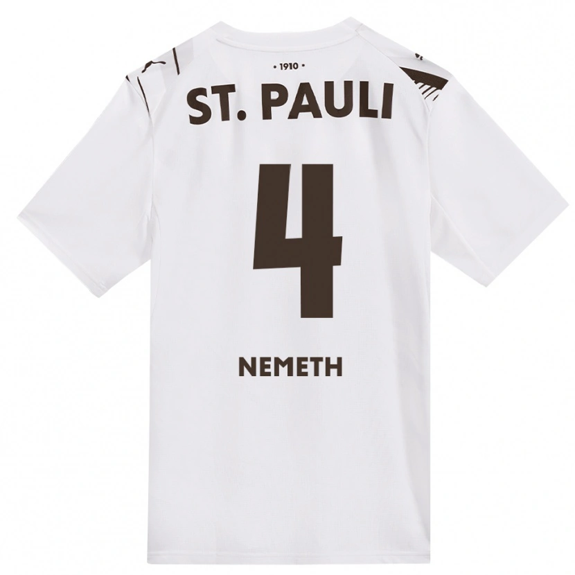 Danxen Niño Camiseta David Nemeth #4 Café Blanco Rojo 2ª Equipación 2026/27 La Camisa