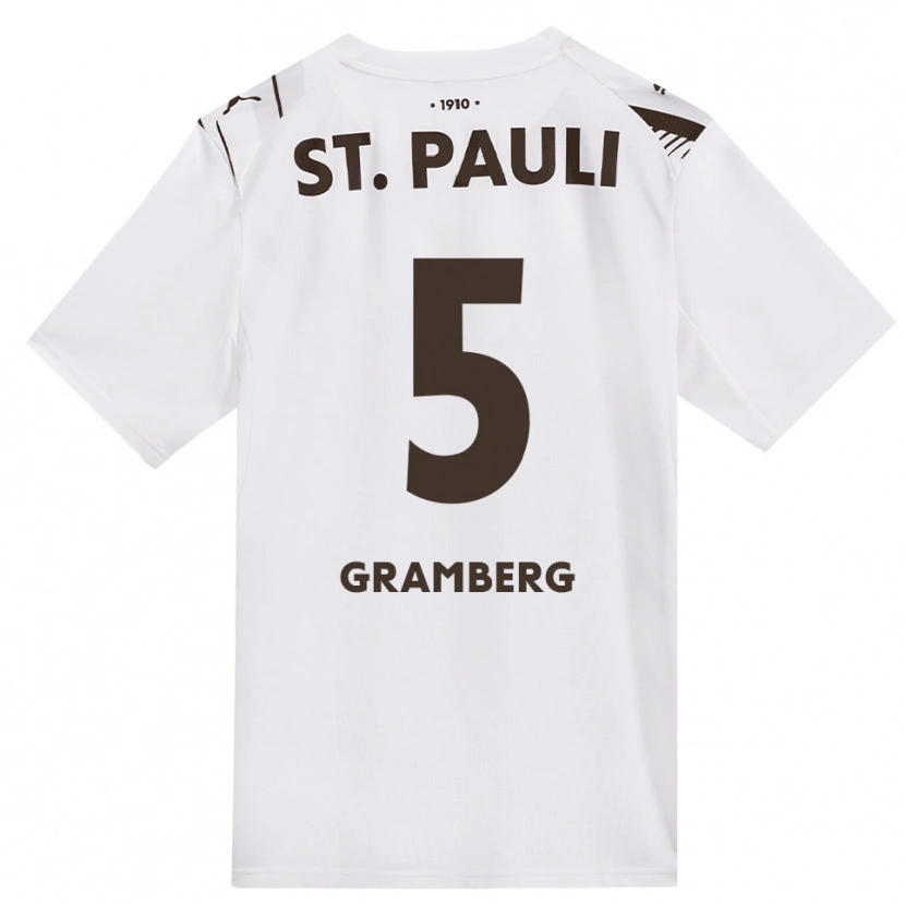 Danxen Niño Camiseta Jamel Gramberg #5 Café Blanco Rojo 2ª Equipación 2026/27 La Camisa