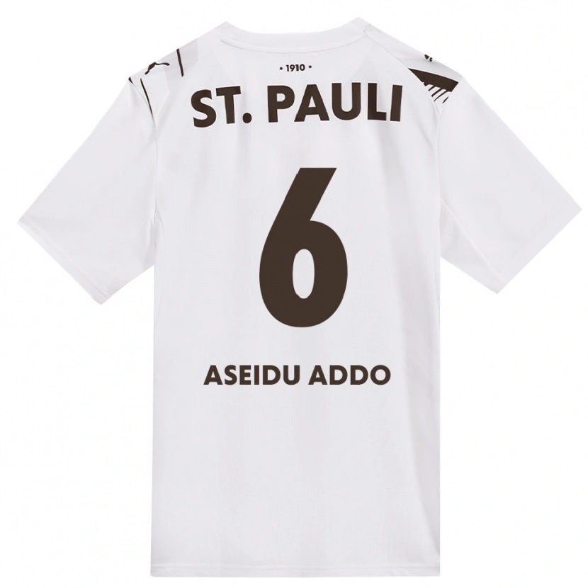 Danxen Niño Camiseta Joel Addo #6 Café Blanco Rojo 2ª Equipación 2026/27 La Camisa