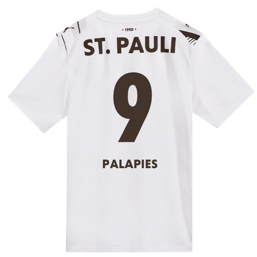 Danxen Niño Camiseta Noah Palapies #9 Café Blanco Rojo 2ª Equipación 2026/27 La Camisa