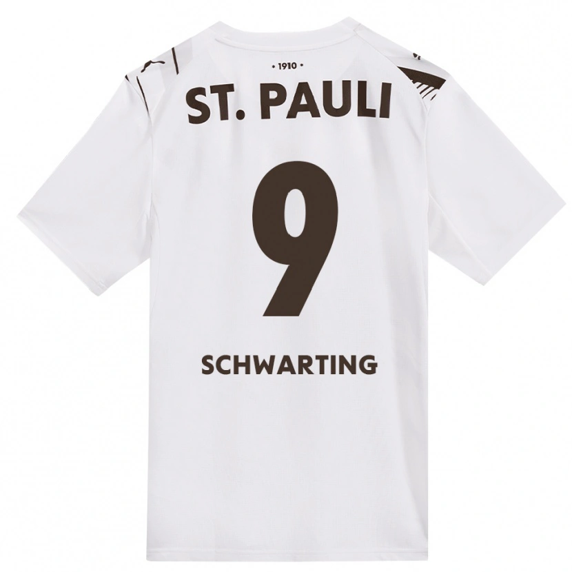 Danxen Niño Camiseta Dominik Schwarting #9 Café Blanco Rojo 2ª Equipación 2026/27 La Camisa