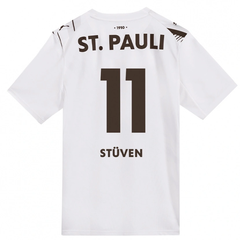 Danxen Niño Camiseta Max Stüven #11 Café Blanco Rojo 2ª Equipación 2026/27 La Camisa