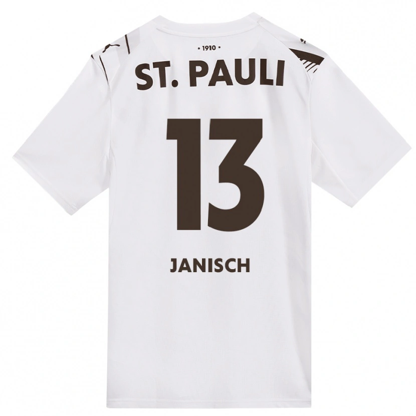 Danxen Niño Camiseta August Janisch #13 Café Blanco Rojo 2ª Equipación 2026/27 La Camisa