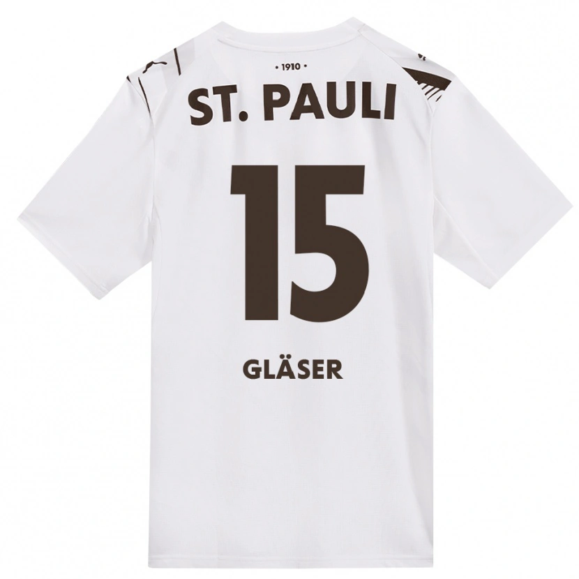 Danxen Niño Camiseta Julian Gläser #15 Café Blanco Rojo 2ª Equipación 2026/27 La Camisa