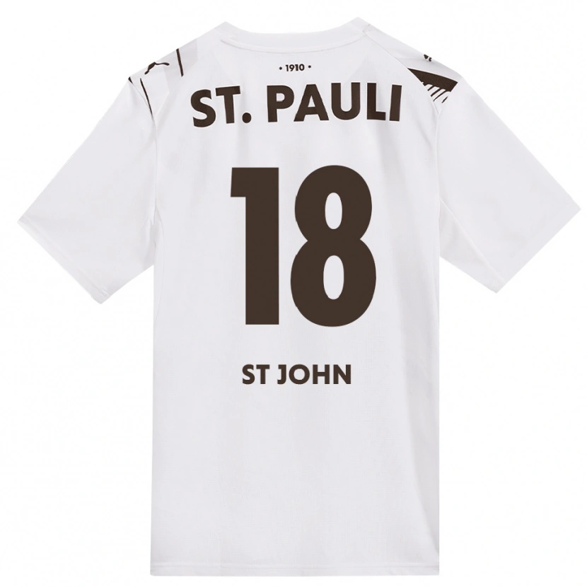 Danxen Niño Camiseta Rawley St. John #18 Café Blanco Rojo 2ª Equipación 2026/27 La Camisa