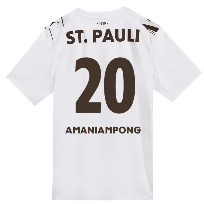 Danxen Niño Camiseta Marces Amaniampong #20 Café Blanco Rojo 2ª Equipación 2026/27 La Camisa
