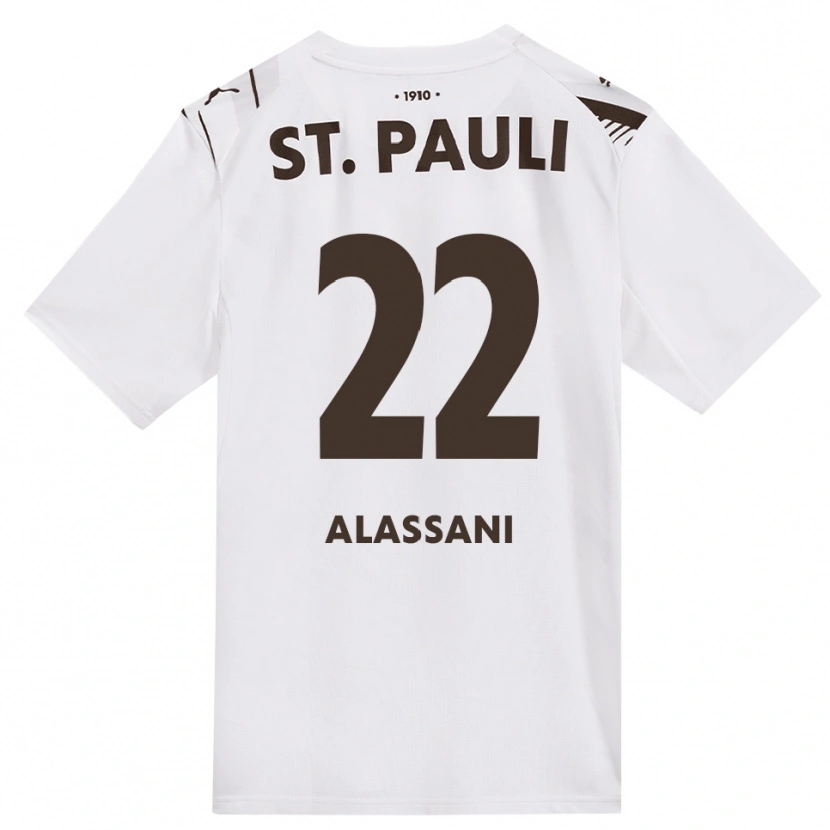 Danxen Niño Camiseta Abdul Alassani #22 Café Blanco Rojo 2ª Equipación 2026/27 La Camisa