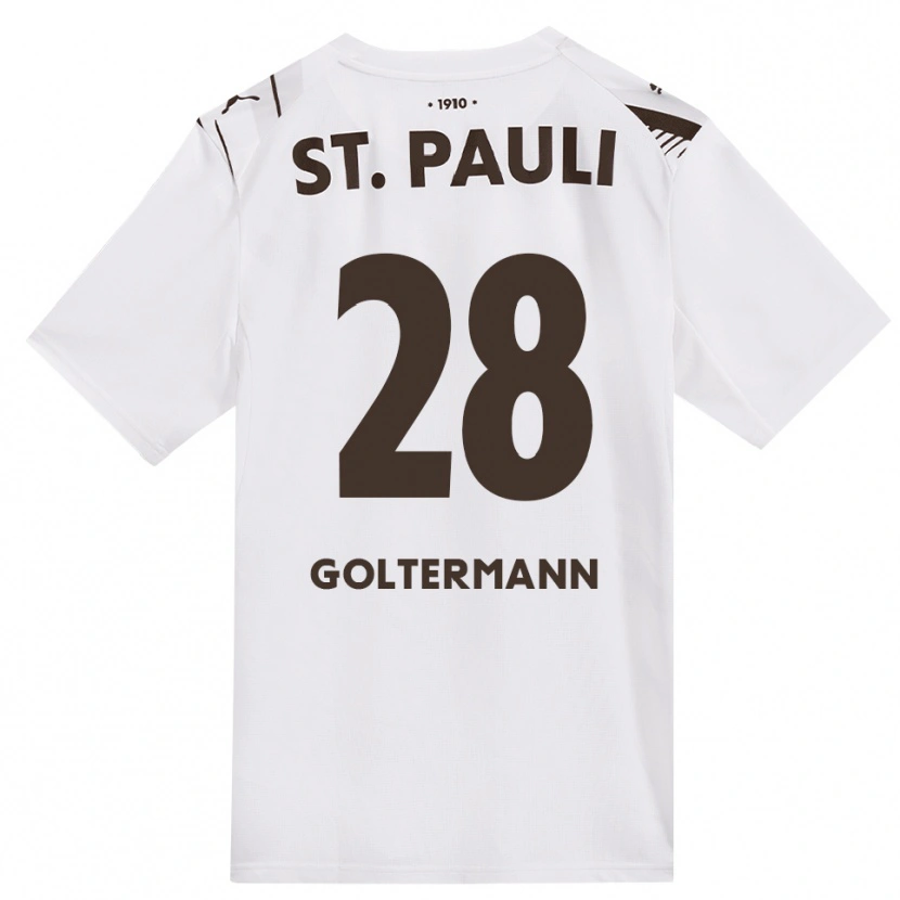 Danxen Niño Camiseta Max Goltermann #28 Café Blanco Rojo 2ª Equipación 2026/27 La Camisa