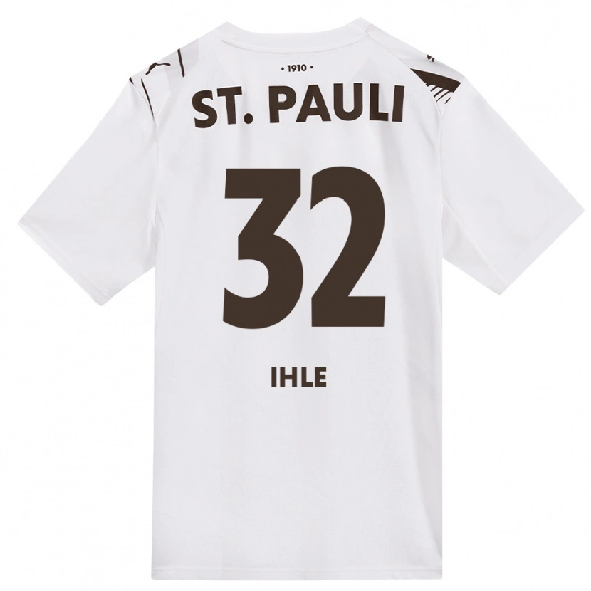 Danxen Niño Camiseta Friederike Ihle #32 Café Blanco Rojo 2ª Equipación 2026/27 La Camisa