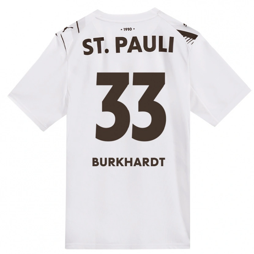Danxen Niño Camiseta Jannik Burkhardt #33 Café Blanco Rojo 2ª Equipación 2026/27 La Camisa