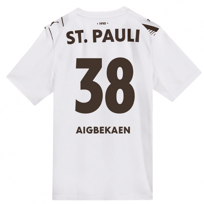 Danxen Niño Camiseta Romeo Aigbekaen #38 Café Blanco Rojo 2ª Equipación 2026/27 La Camisa