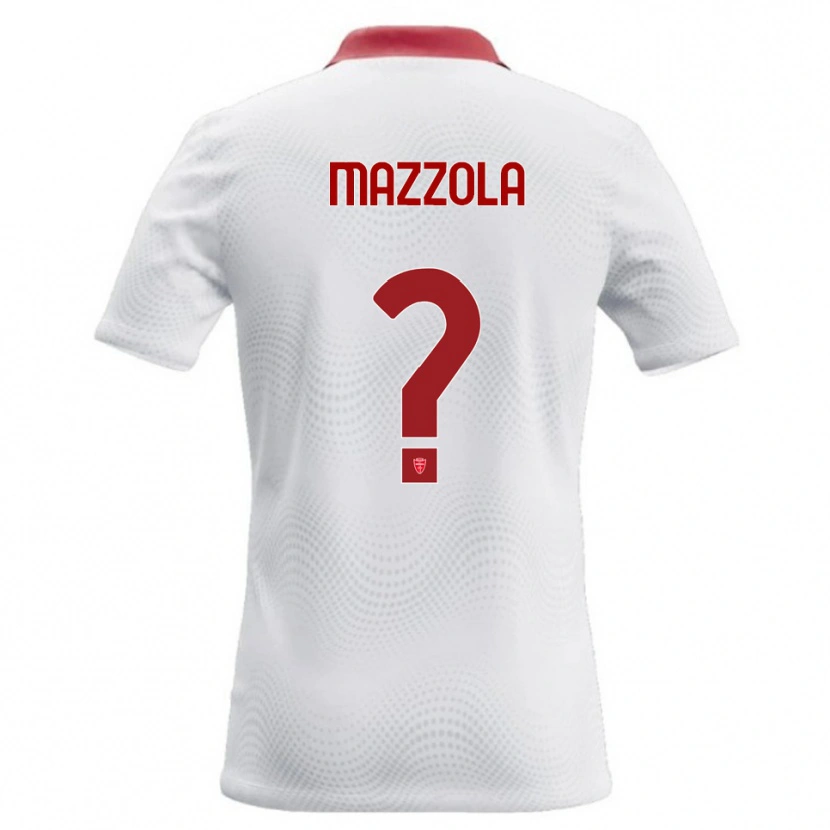 Danxen Niño Camiseta Emanuele Mazzola #0 Blanco Rojo 2ª Equipación 2026/27 La Camisa