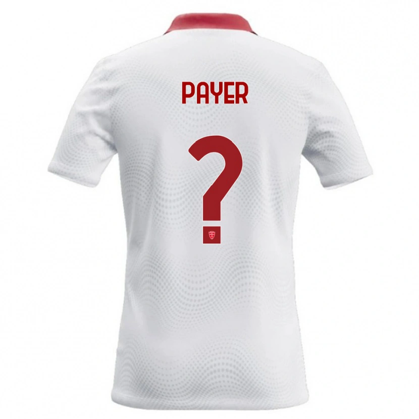 Danxen Niño Camiseta Leonardo Payer #0 Blanco Rojo 2ª Equipación 2026/27 La Camisa