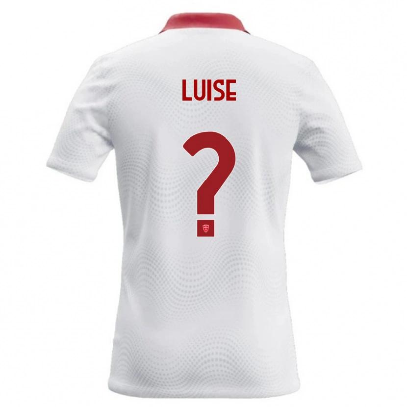 Danxen Niño Camiseta Marco Luise #0 Blanco Rojo 2ª Equipación 2026/27 La Camisa