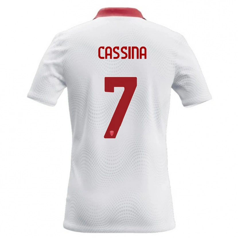 Danxen Niño Camiseta Tommaso Cassina #7 Blanco Rojo 2ª Equipación 2026/27 La Camisa