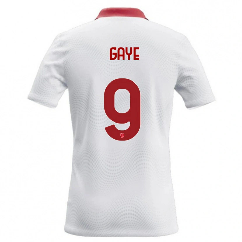 Danxen Niño Camiseta Mamadou Gaye #9 Blanco Rojo 2ª Equipación 2026/27 La Camisa