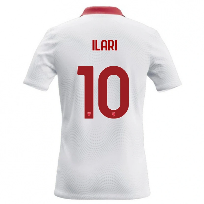 Danxen Niño Camiseta Mario Ilari #10 Blanco Rojo 2ª Equipación 2026/27 La Camisa