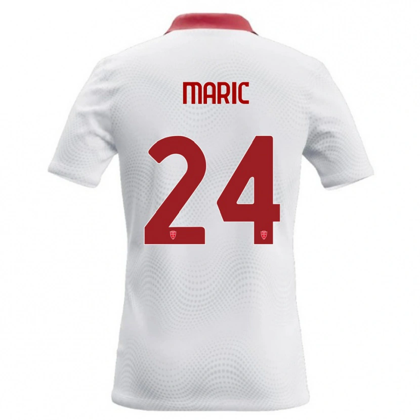 Danxen Niño Camiseta Mirko Maric #24 Blanco Rojo 2ª Equipación 2026/27 La Camisa