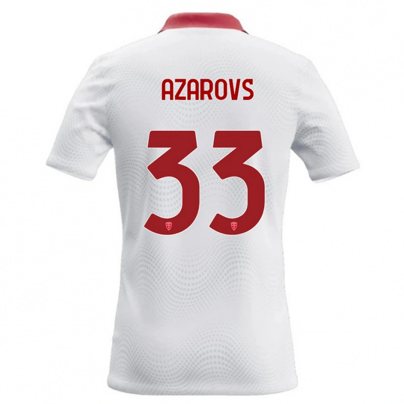 Danxen Niño Camiseta Timurs Azarovs #33 Blanco Rojo 2ª Equipación 2026/27 La Camisa