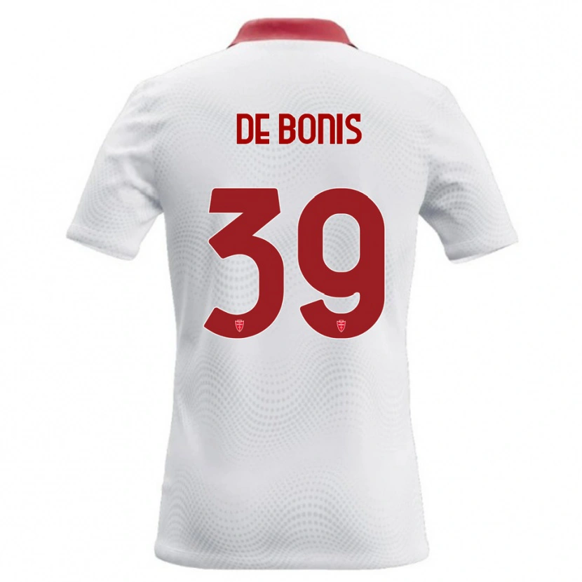 Danxen Niño Camiseta Andrea De Bonis #39 Blanco Rojo 2ª Equipación 2026/27 La Camisa