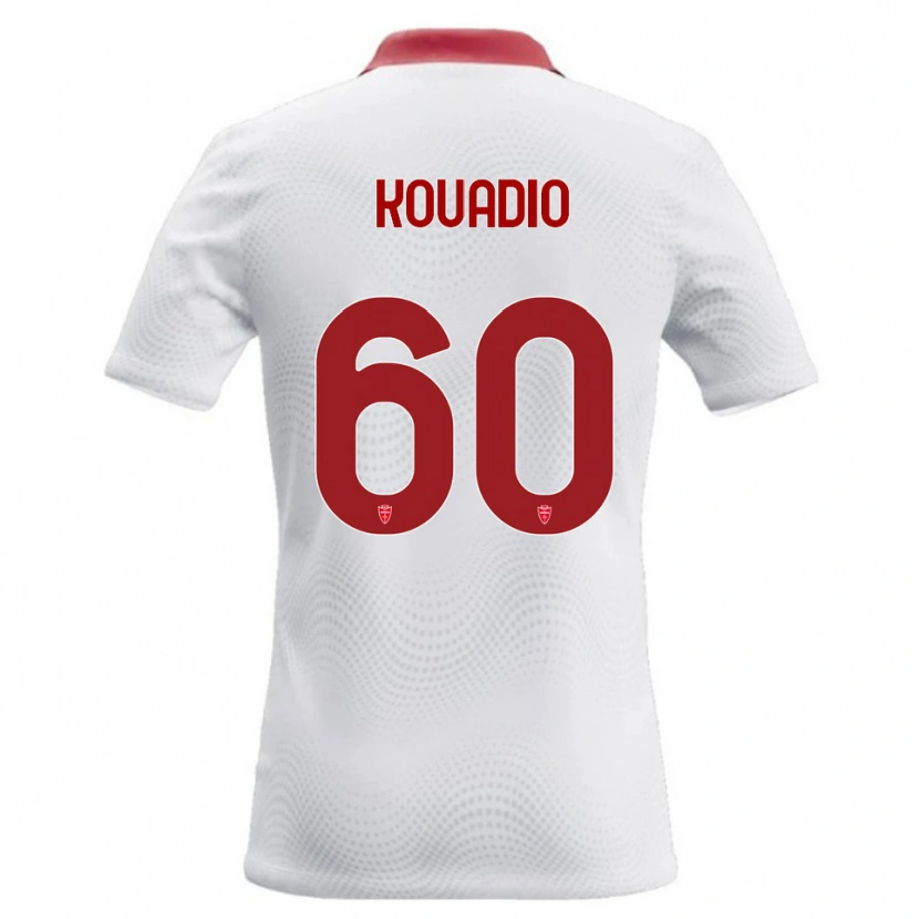 Danxen Niño Camiseta Eddy Kouadio #60 Blanco Rojo 2ª Equipación 2026/27 La Camisa