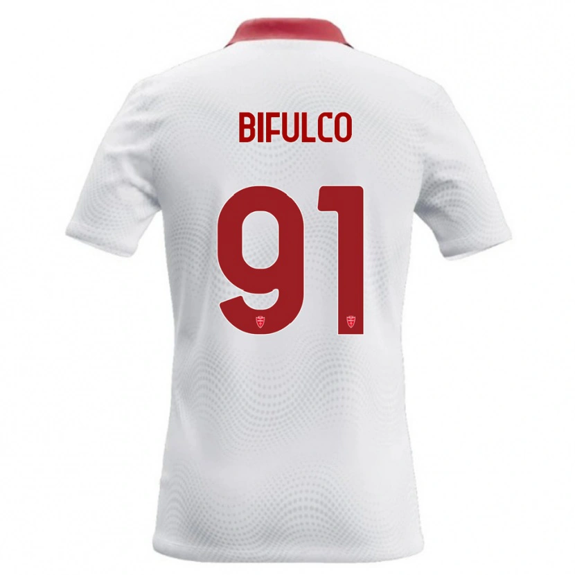 Danxen Niño Camiseta Davide Bifulco #91 Blanco Rojo 2ª Equipación 2026/27 La Camisa