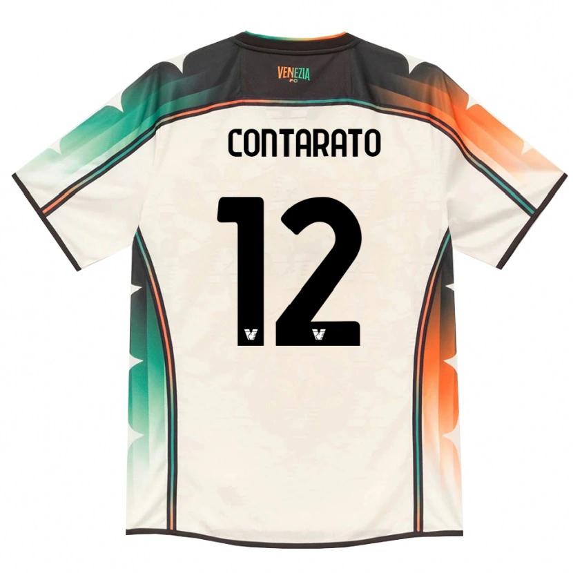 Danxen Niño Camiseta Ettore Contarato #12 Oldlace Naranja Verde 2ª Equipación 2026/27 La Camisa