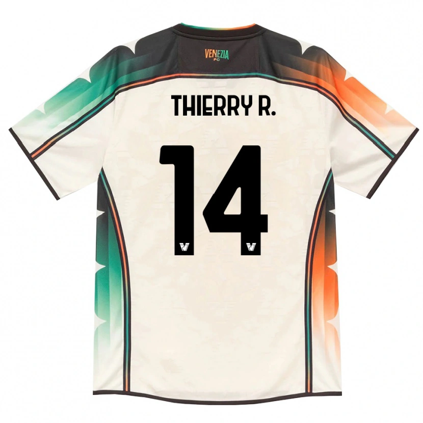 Danxen Niño Camiseta Thierry Correia #14 Oldlace Naranja Verde 2ª Equipación 2026/27 La Camisa