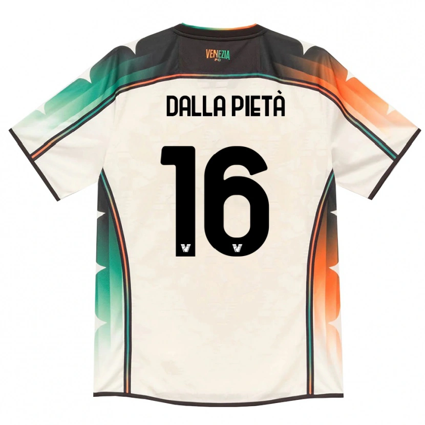 Danxen Niño Camiseta Leonardo Dalla Pietà #16 Oldlace Naranja Verde 2ª Equipación 2026/27 La Camisa