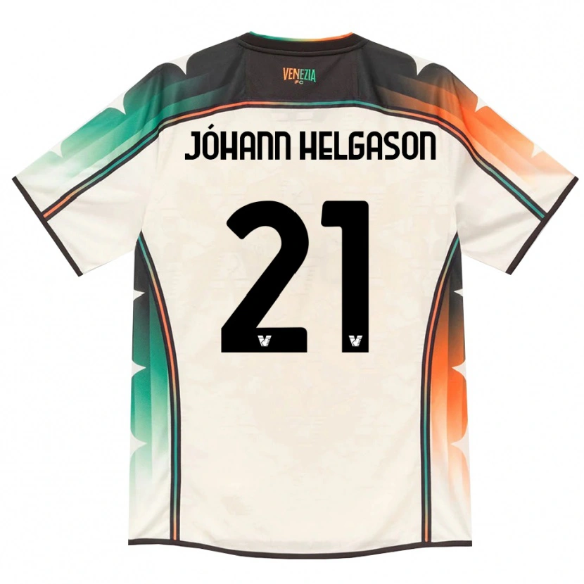 Danxen Niño Camiseta Thórir Jóhann Helgason #21 Oldlace Naranja Verde 2ª Equipación 2026/27 La Camisa