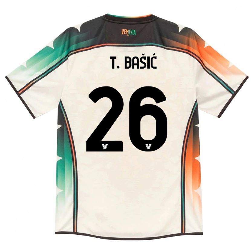 Danxen Niño Camiseta Toma Bašić #26 Oldlace Naranja Verde 2ª Equipación 2026/27 La Camisa