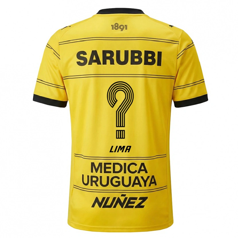 Danxen Niño Camiseta Jhonatan Lima #0 Amarillo Negro 2ª Equipación 2026/27 La Camisa