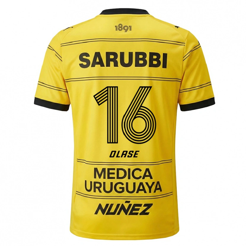 Danxen Niño Camiseta Tomás Olase #16 Amarillo Negro 2ª Equipación 2026/27 La Camisa