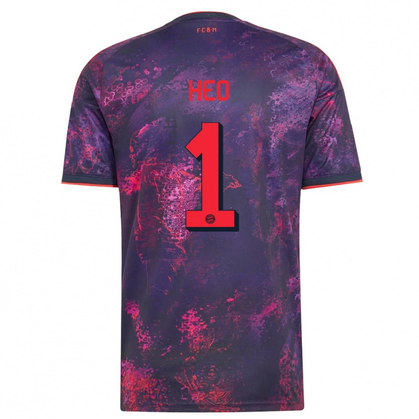 Danxen Niño Camiseta Jae-Won Heo #1 Rojo Morado Equipación Tercera 2026/27 La Camisa