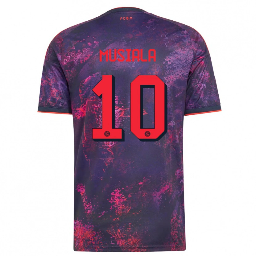 Danxen Niño Camiseta Jamal Musiala #10 Rojo Morado Equipación Tercera 2026/27 La Camisa