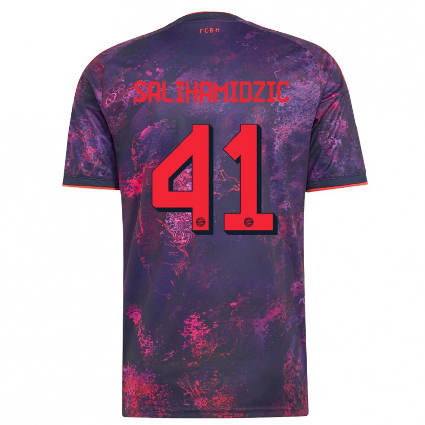 Danxen Niño Camiseta Nick Salihamidzic #41 Rojo Morado Equipación Tercera 2026/27 La Camisa