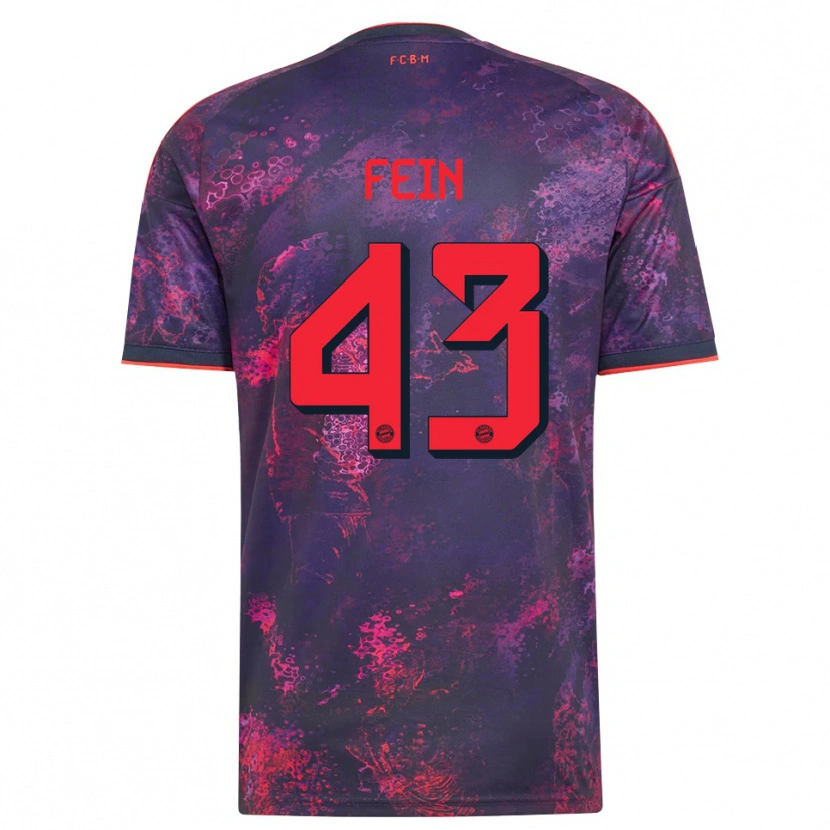 Danxen Niño Camiseta Adrian Fein #43 Rojo Morado Equipación Tercera 2026/27 La Camisa