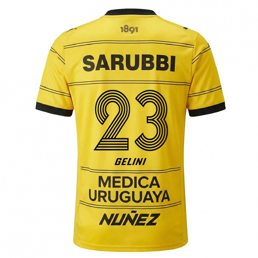 Danxen Hombre Camiseta Gonzalo Gelini #23 Amarillo Negro 2ª Equipación 2026/27 La Camisa