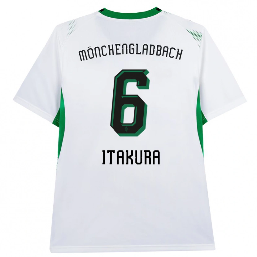 Danxen Hombre Camiseta Ko Itakura #6 Blanco Negro Verde 1ª Equipación 2026/27 La Camisa