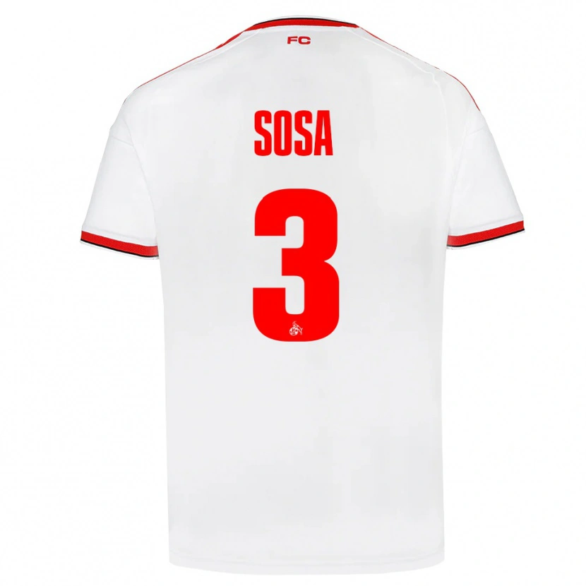 Danxen Hombre Camiseta Borna Sosa #3 Blanco Rojo Negro 1ª Equipación 2026/27 La Camisa