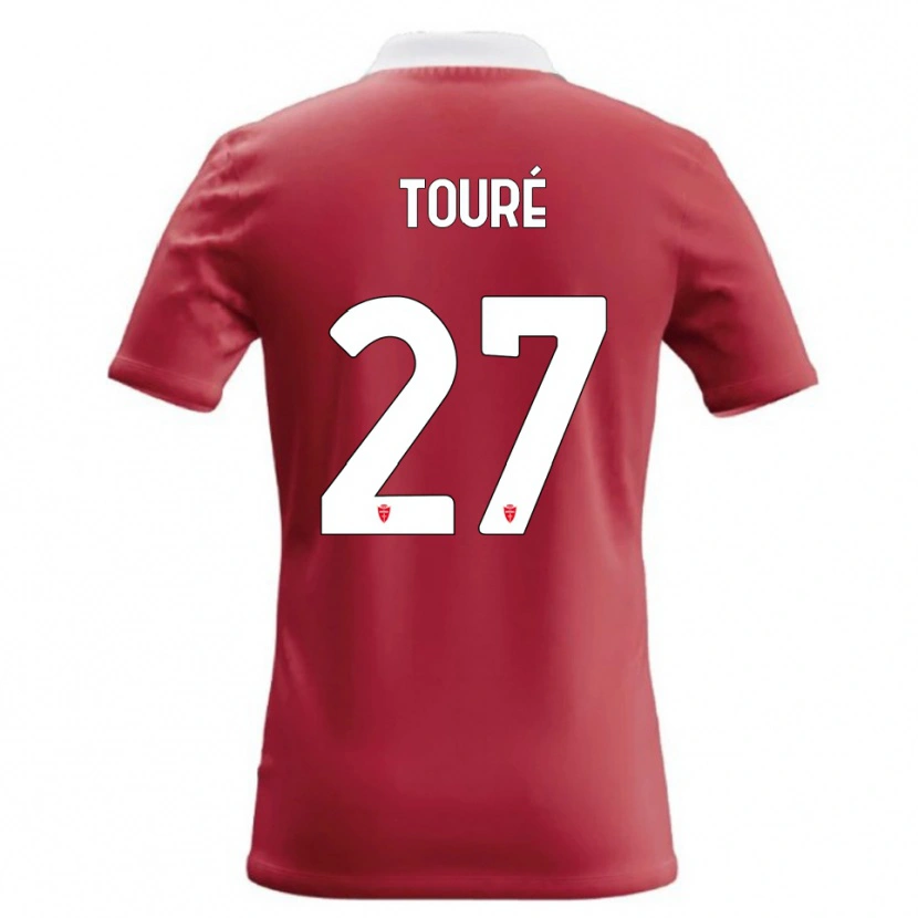 Danxen Hombre Camiseta Idrissa Touré #27 Rojo Blanco 1ª Equipación 2026/27 La Camisa