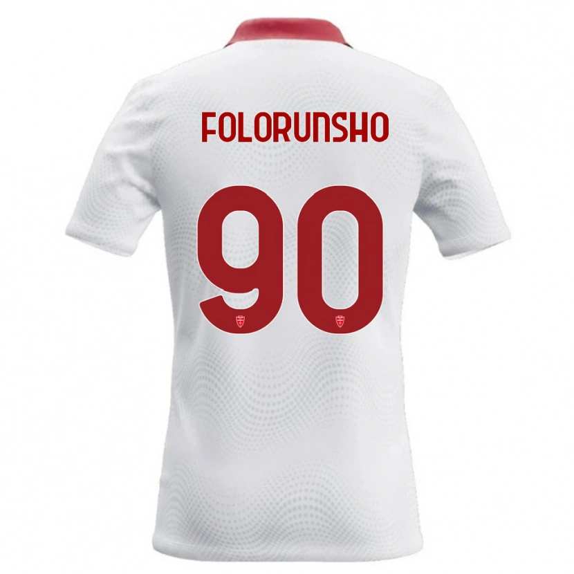Danxen Hombre Camiseta Michael Folorunsho #90 Blanco Rojo 2ª Equipación 2026/27 La Camisa
