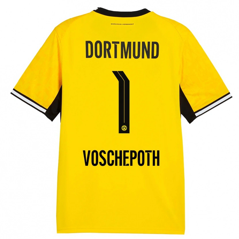 Danxen Hombre Camiseta Jan Voschepoth #1 Amarillo Negro Blanco 1ª Equipación 2026/27 La Camisa